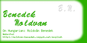 benedek moldvan business card